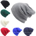 Hot selling Customized Winter Outdoor Unisex Solid Color Knitted Beanie hat